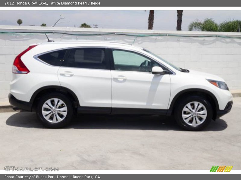 White Diamond Pearl / Beige 2012 Honda CR-V EX-L
