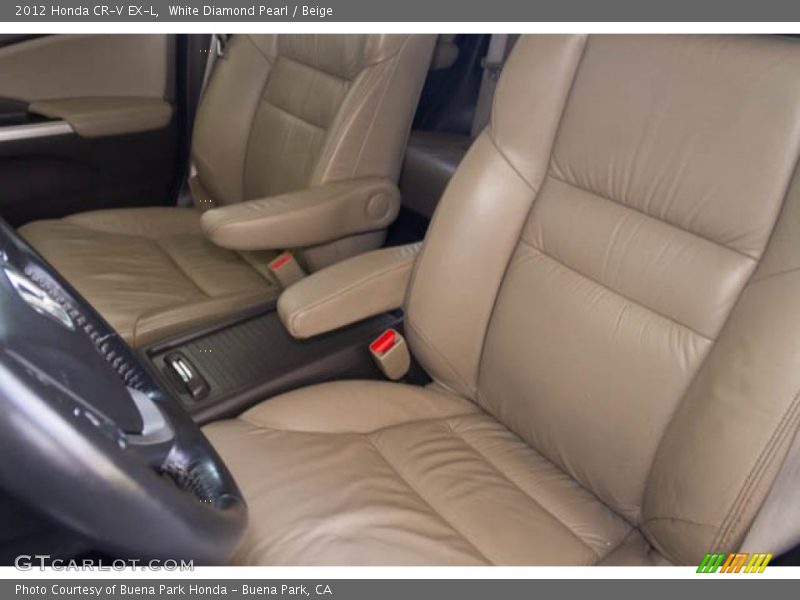 White Diamond Pearl / Beige 2012 Honda CR-V EX-L