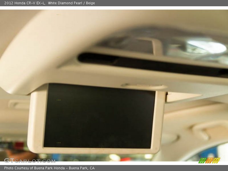 White Diamond Pearl / Beige 2012 Honda CR-V EX-L