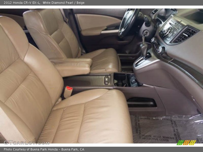 White Diamond Pearl / Beige 2012 Honda CR-V EX-L