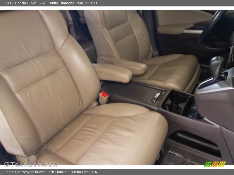 White Diamond Pearl / Beige 2012 Honda CR-V EX-L