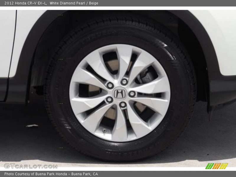 White Diamond Pearl / Beige 2012 Honda CR-V EX-L