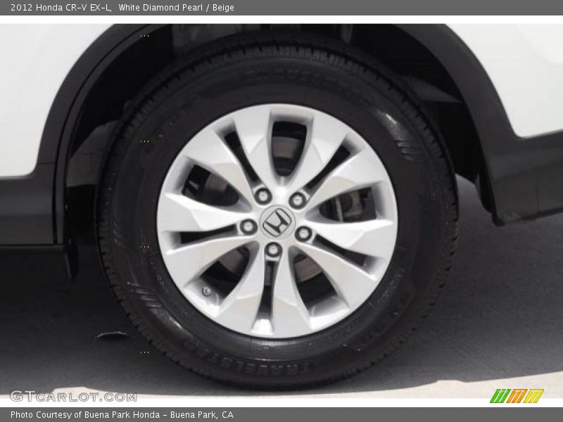 White Diamond Pearl / Beige 2012 Honda CR-V EX-L