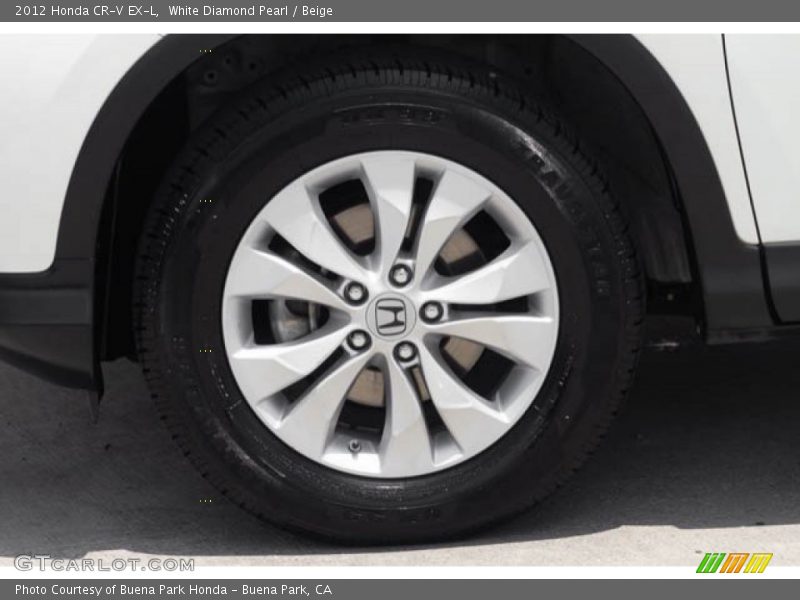 White Diamond Pearl / Beige 2012 Honda CR-V EX-L