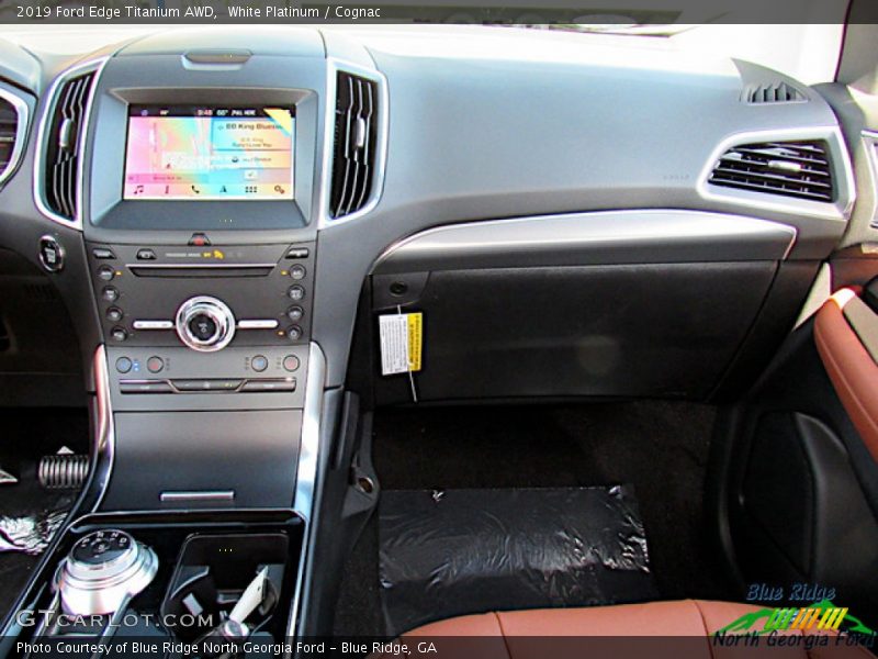 White Platinum / Cognac 2019 Ford Edge Titanium AWD