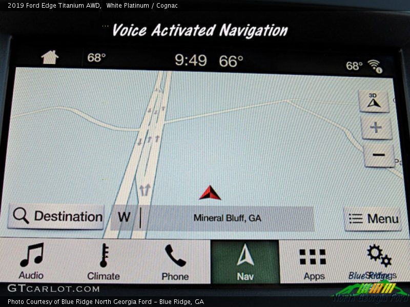 White Platinum / Cognac 2019 Ford Edge Titanium AWD