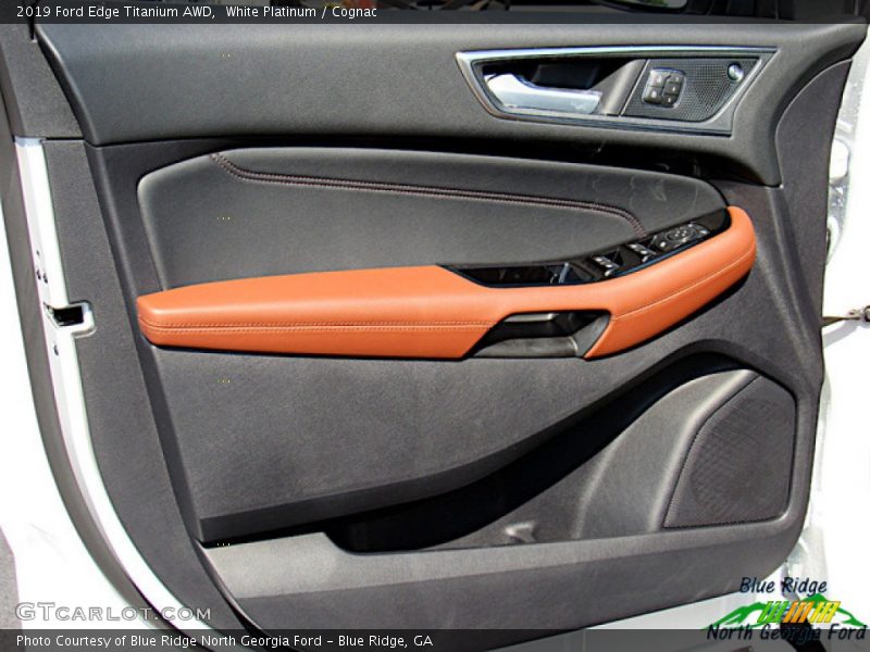 White Platinum / Cognac 2019 Ford Edge Titanium AWD