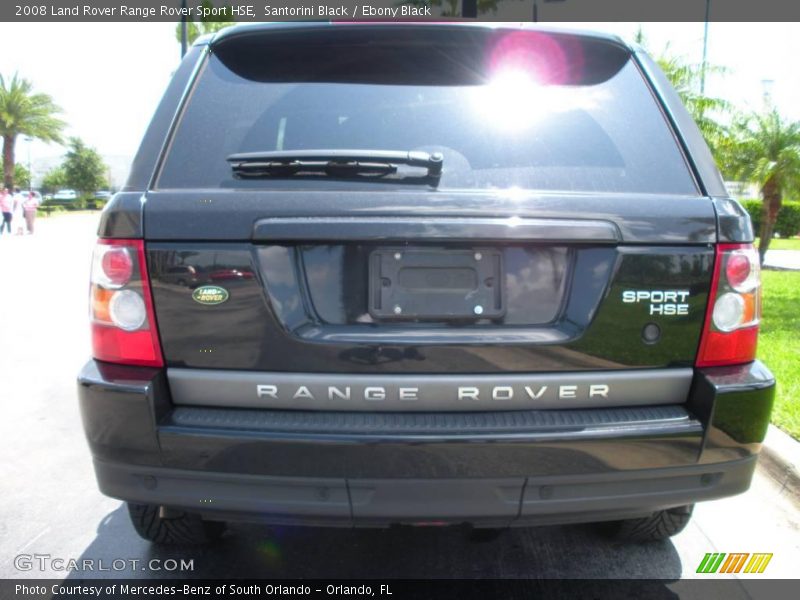 Santorini Black / Ebony Black 2008 Land Rover Range Rover Sport HSE