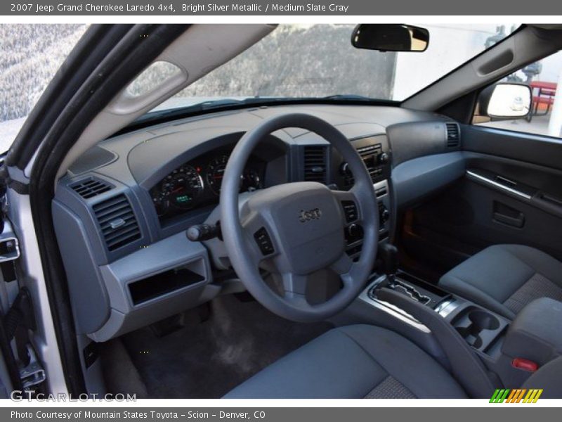 Bright Silver Metallic / Medium Slate Gray 2007 Jeep Grand Cherokee Laredo 4x4
