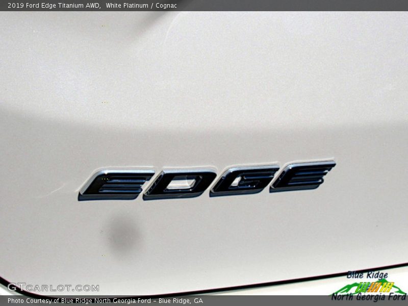 White Platinum / Cognac 2019 Ford Edge Titanium AWD