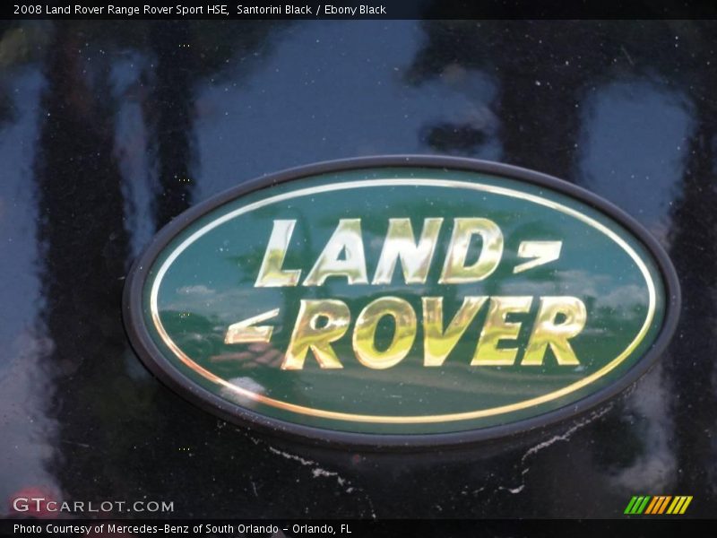 Santorini Black / Ebony Black 2008 Land Rover Range Rover Sport HSE