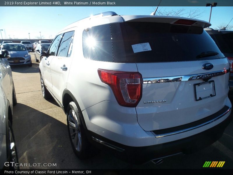 White Platinum / Medium Black 2019 Ford Explorer Limited 4WD