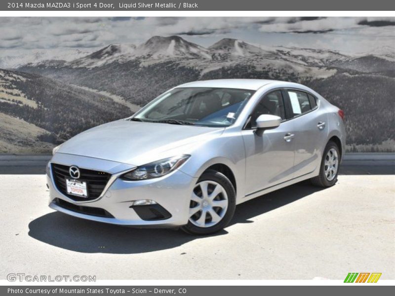 Liquid Silver Metallic / Black 2014 Mazda MAZDA3 i Sport 4 Door