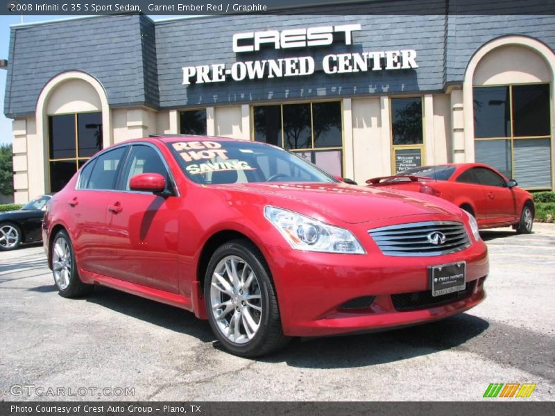Garnet Ember Red / Graphite 2008 Infiniti G 35 S Sport Sedan
