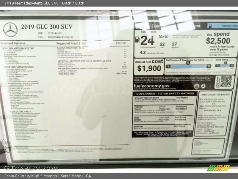 Black / Black 2019 Mercedes-Benz GLC 300