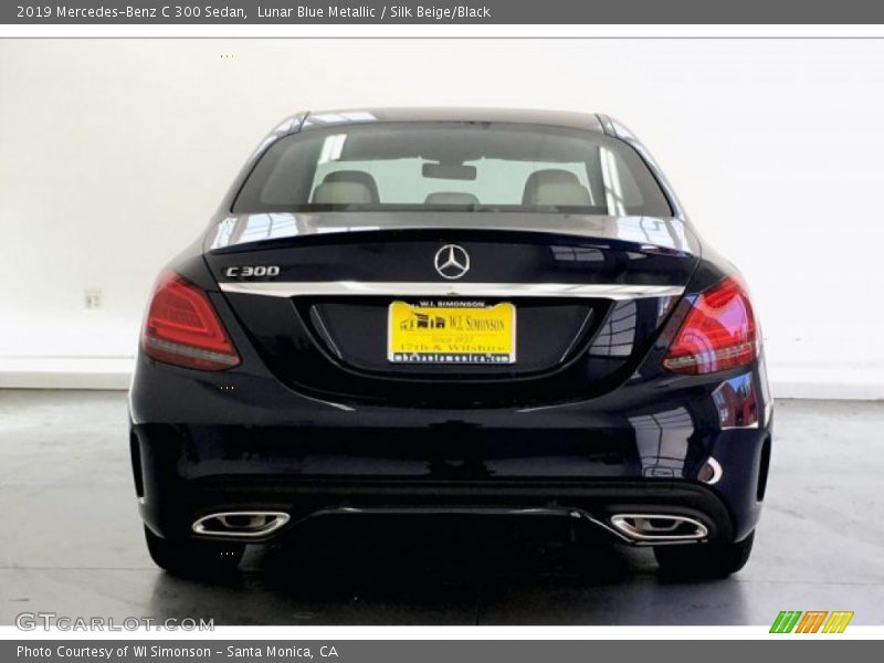 Lunar Blue Metallic / Silk Beige/Black 2019 Mercedes-Benz C 300 Sedan