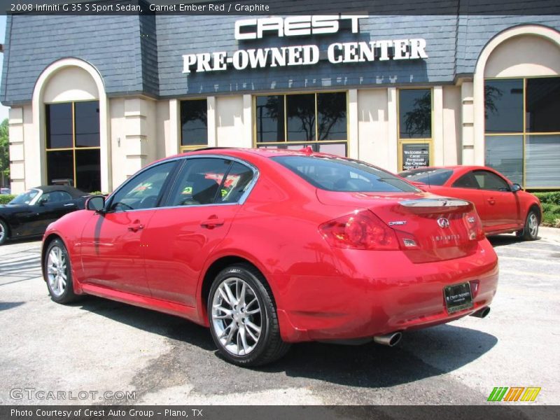 Garnet Ember Red / Graphite 2008 Infiniti G 35 S Sport Sedan