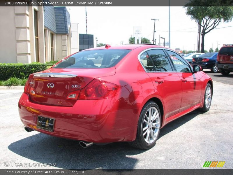 Garnet Ember Red / Graphite 2008 Infiniti G 35 S Sport Sedan