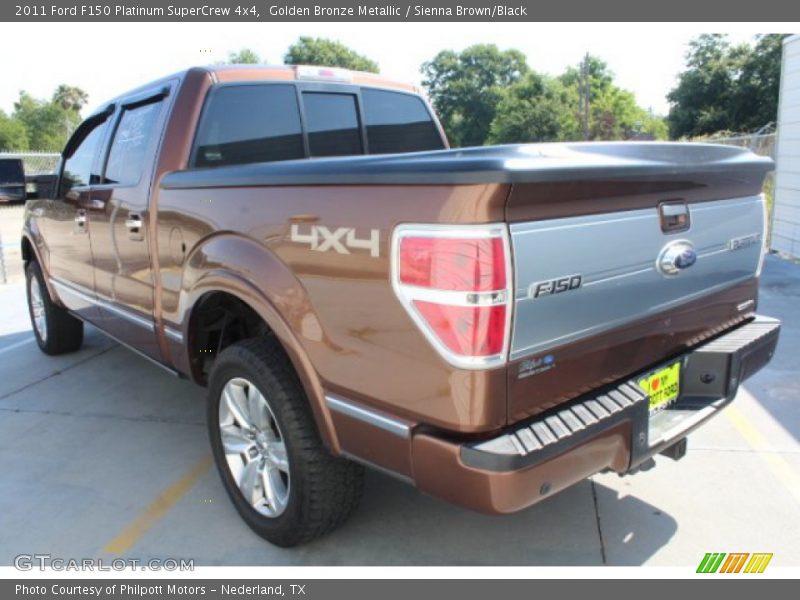 Golden Bronze Metallic / Sienna Brown/Black 2011 Ford F150 Platinum SuperCrew 4x4