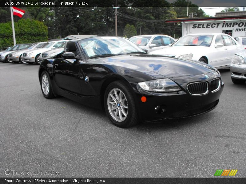 Jet Black / Black 2005 BMW Z4 2.5i Roadster