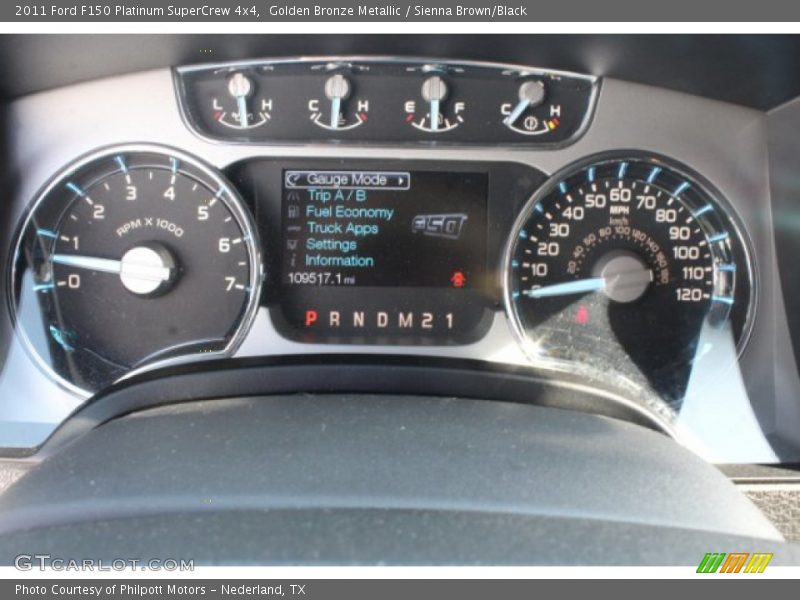 Golden Bronze Metallic / Sienna Brown/Black 2011 Ford F150 Platinum SuperCrew 4x4