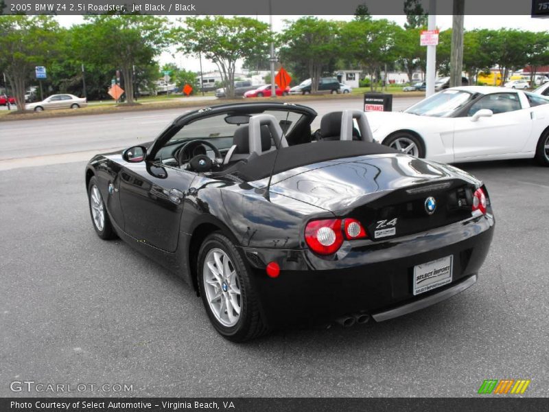 Jet Black / Black 2005 BMW Z4 2.5i Roadster