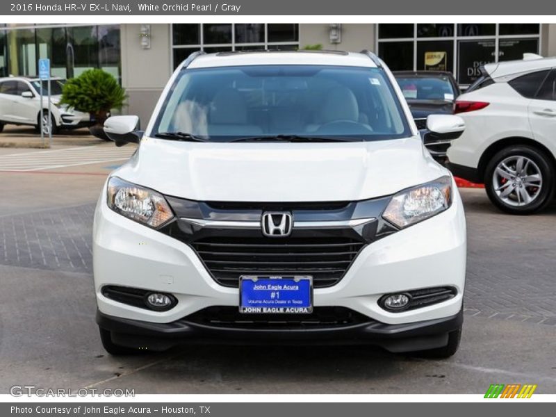 White Orchid Pearl / Gray 2016 Honda HR-V EX-L Navi