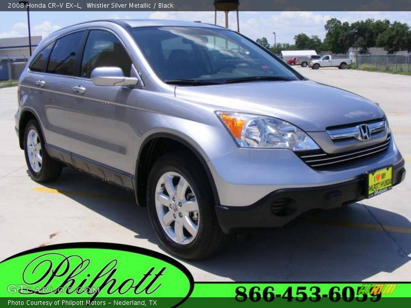 Whistler Silver Metallic / Black 2008 Honda CR-V EX-L