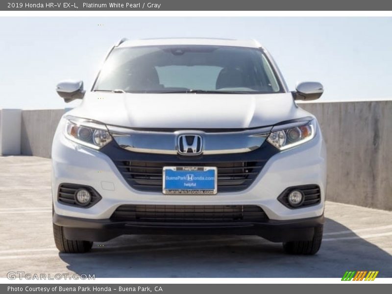 Platinum White Pearl / Gray 2019 Honda HR-V EX-L