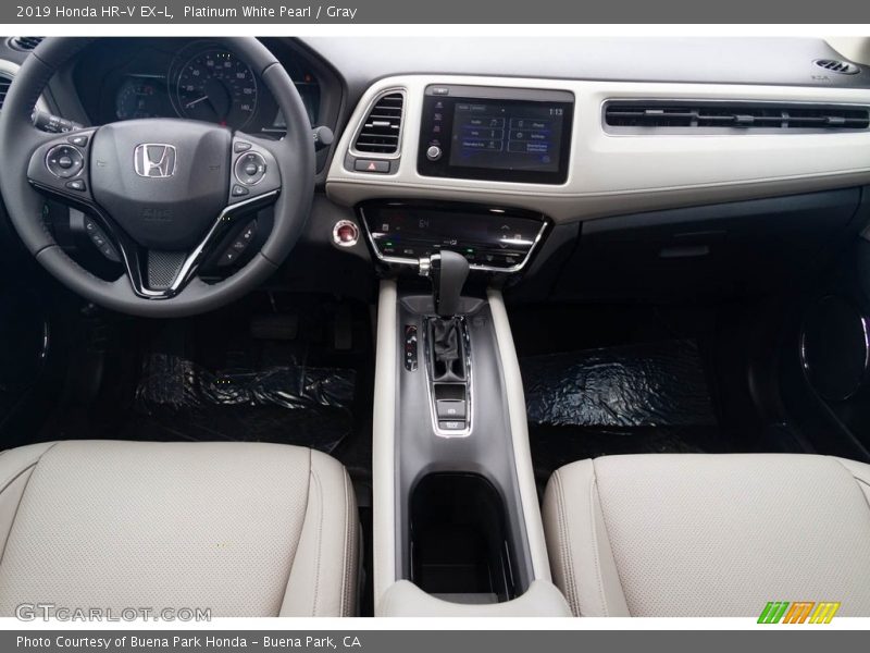 Platinum White Pearl / Gray 2019 Honda HR-V EX-L