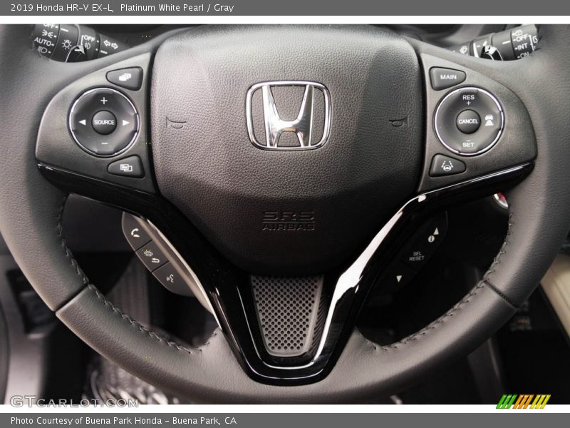 Platinum White Pearl / Gray 2019 Honda HR-V EX-L