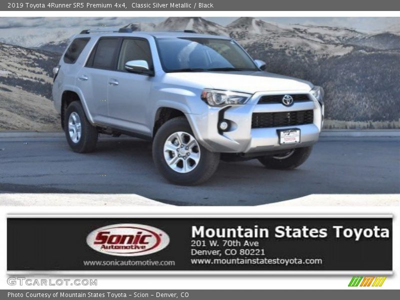 Classic Silver Metallic / Black 2019 Toyota 4Runner SR5 Premium 4x4