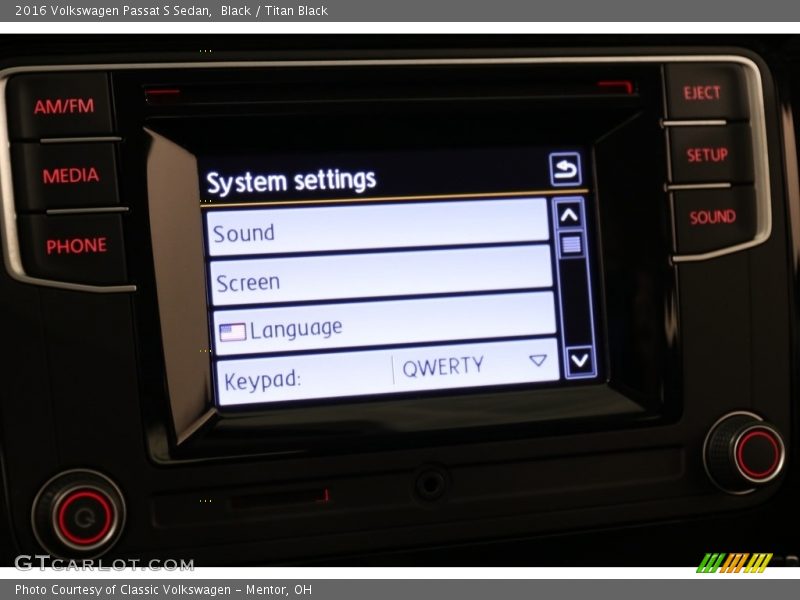 Black / Titan Black 2016 Volkswagen Passat S Sedan
