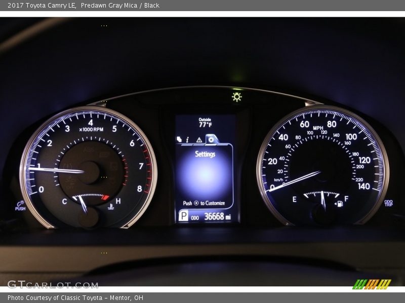 Predawn Gray Mica / Black 2017 Toyota Camry LE