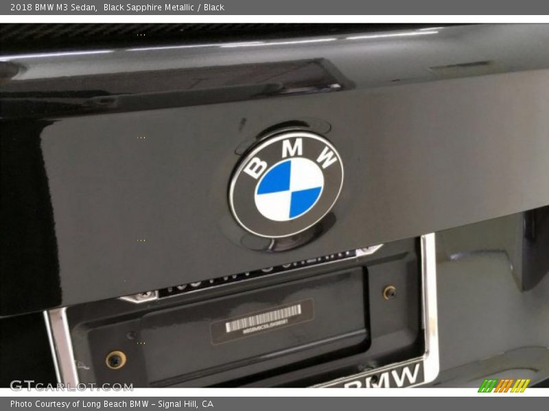 Black Sapphire Metallic / Black 2018 BMW M3 Sedan