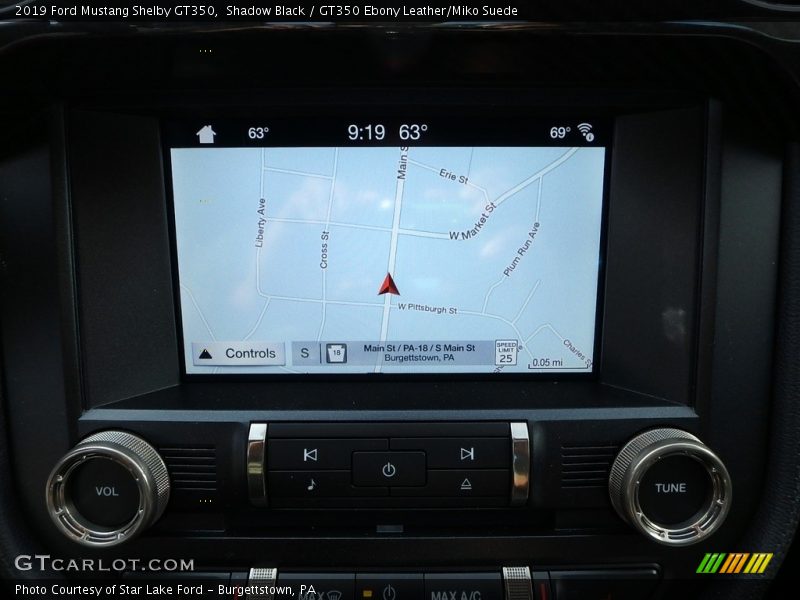 Navigation of 2019 Mustang Shelby GT350