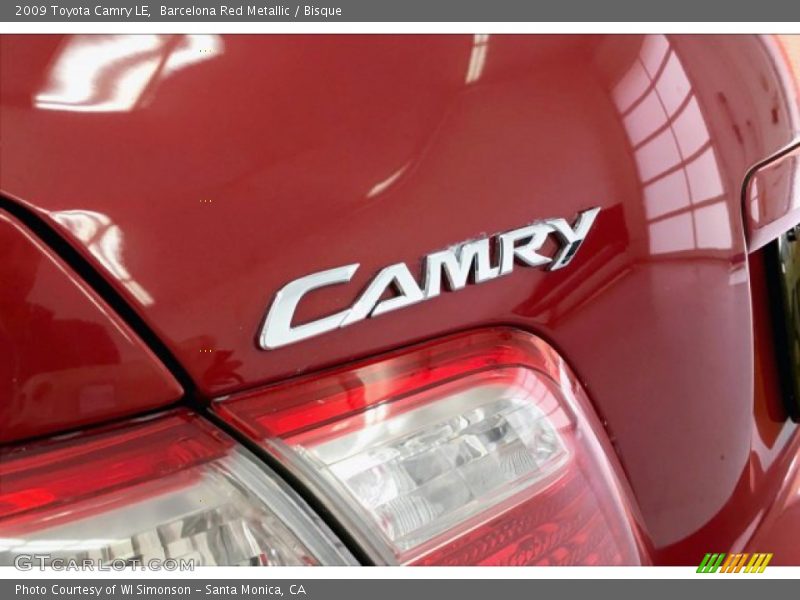 Barcelona Red Metallic / Bisque 2009 Toyota Camry LE