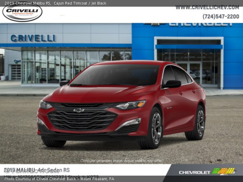Cajun Red Tintcoat / Jet Black 2019 Chevrolet Malibu RS