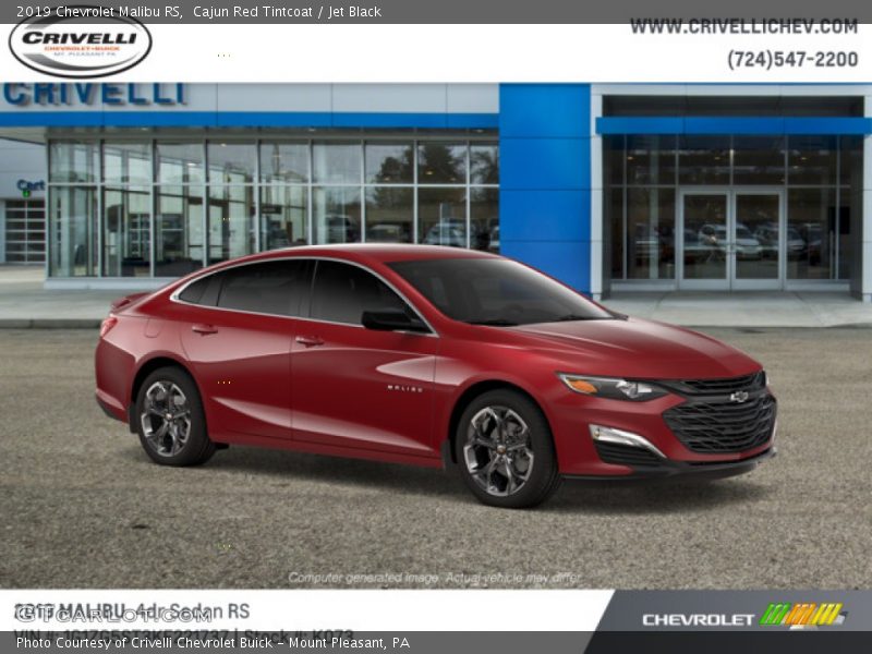 Cajun Red Tintcoat / Jet Black 2019 Chevrolet Malibu RS