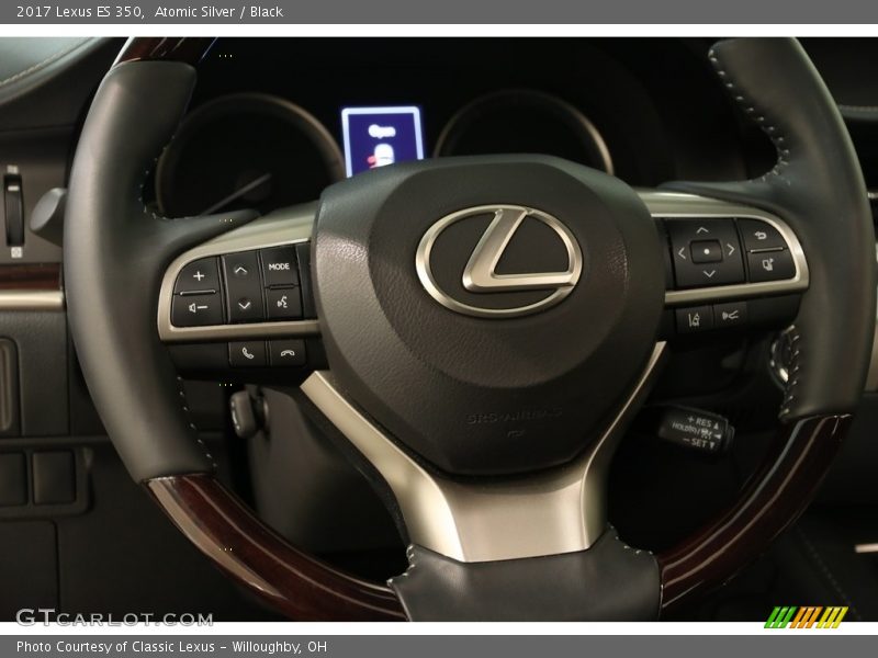 Atomic Silver / Black 2017 Lexus ES 350