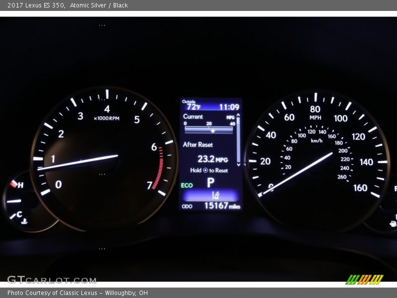 Atomic Silver / Black 2017 Lexus ES 350