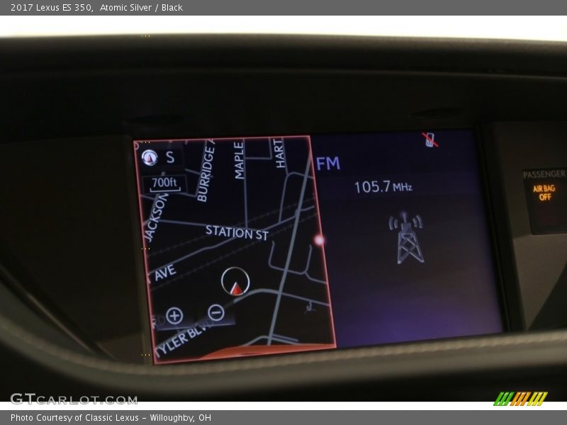 Atomic Silver / Black 2017 Lexus ES 350