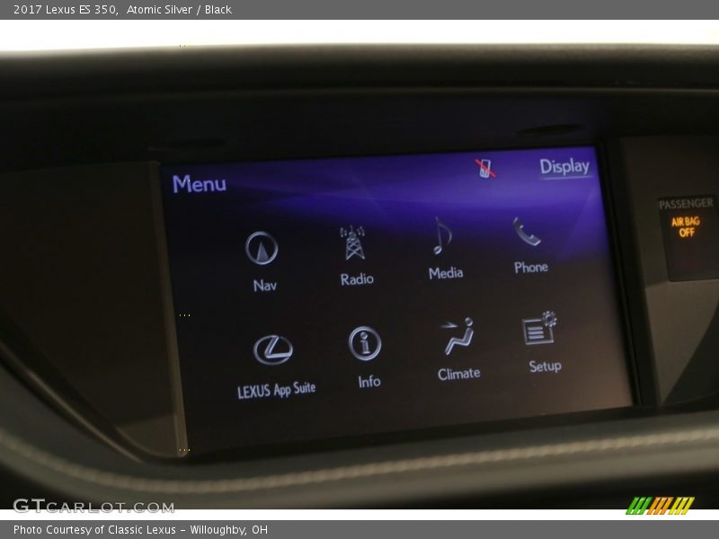 Atomic Silver / Black 2017 Lexus ES 350