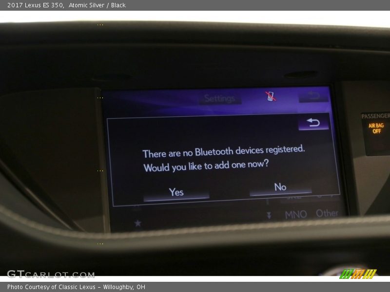 Atomic Silver / Black 2017 Lexus ES 350