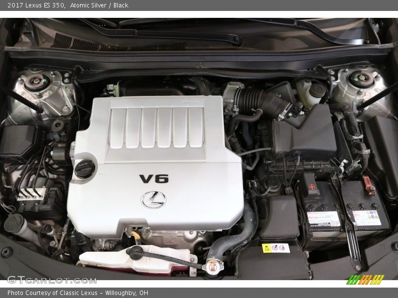 Atomic Silver / Black 2017 Lexus ES 350