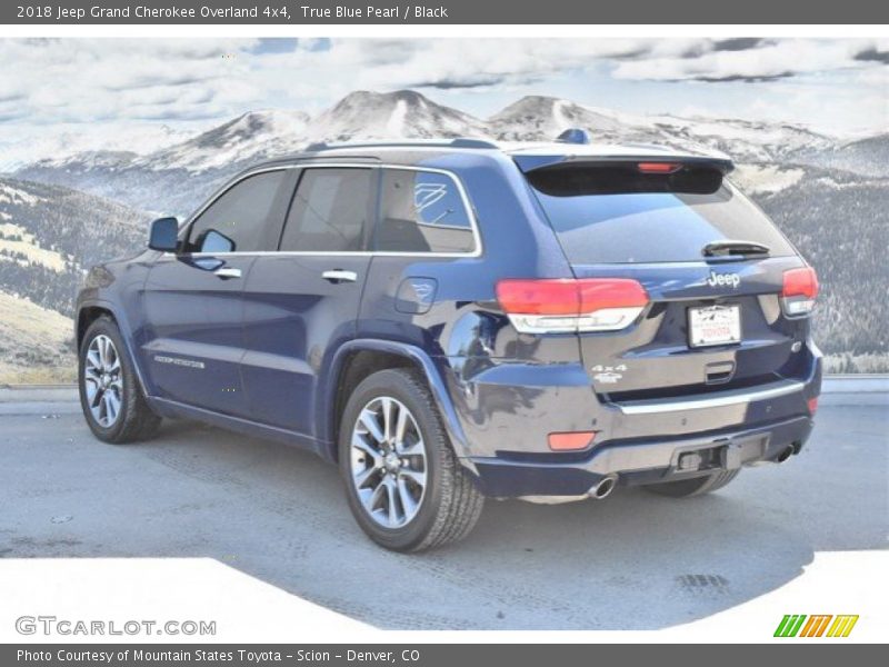 True Blue Pearl / Black 2018 Jeep Grand Cherokee Overland 4x4