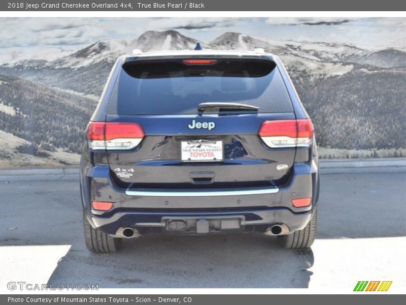 True Blue Pearl / Black 2018 Jeep Grand Cherokee Overland 4x4
