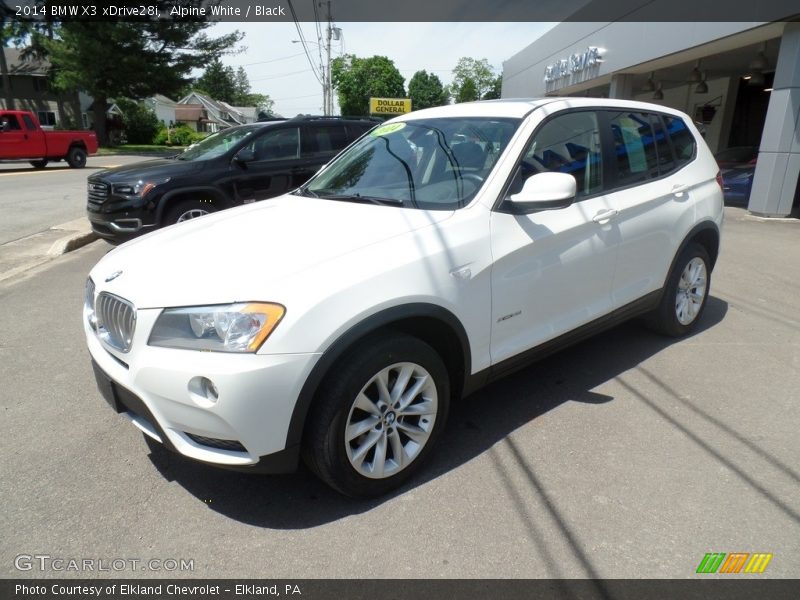Alpine White / Black 2014 BMW X3 xDrive28i