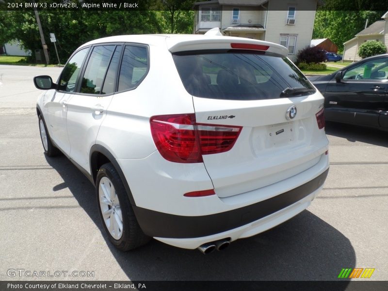 Alpine White / Black 2014 BMW X3 xDrive28i
