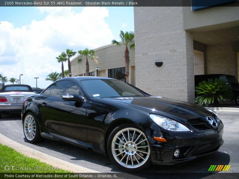 Obsidian Black Metallic / Black 2005 Mercedes-Benz SLK 55 AMG Roadster